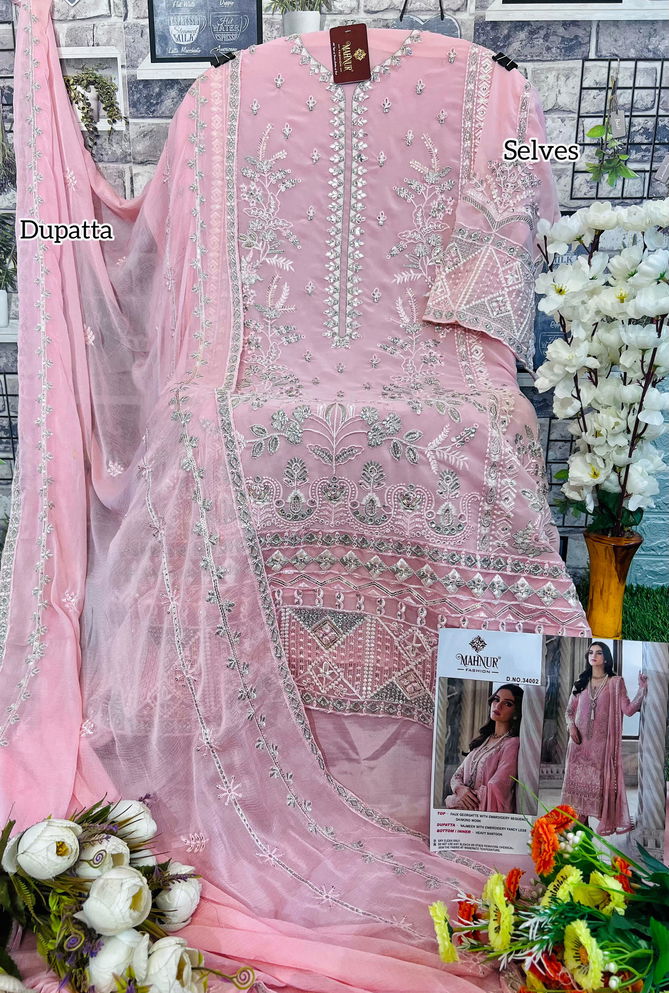 Mahnur Vol 34 Georgette Pakistani Suits Catalog
